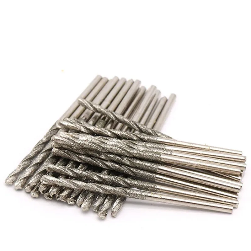 Diamond Coated Tipped Tip Twist Drill Bit for Glass Jewelry Stone Tile 0.8mm 1mm 1.2mm 1.5mm 1.8mm 2mm 2.5mm 3mm