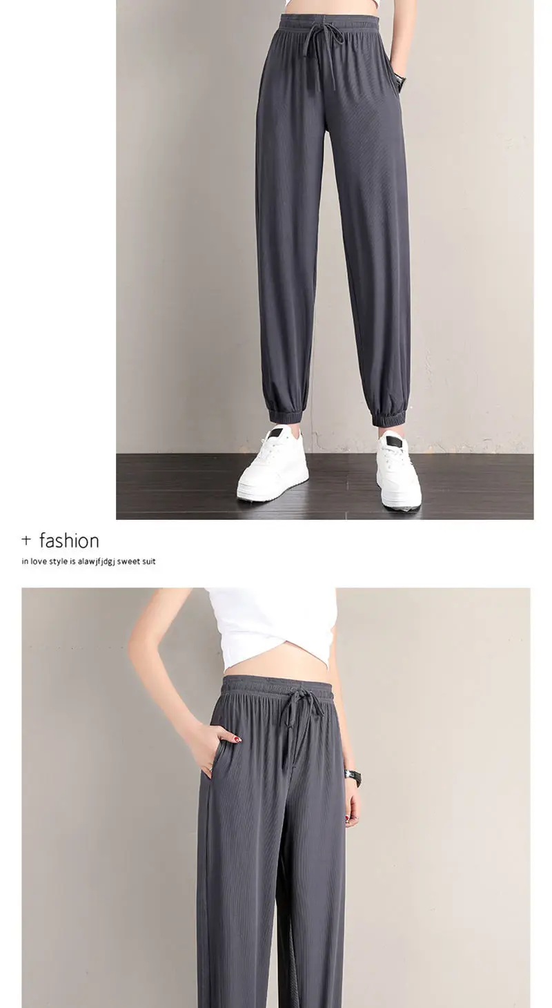 2024 neue Bein bindung Damen Sport hose Herbst neue lockere und modische Sport hose Jogging hose Straßen hose – Detail 6