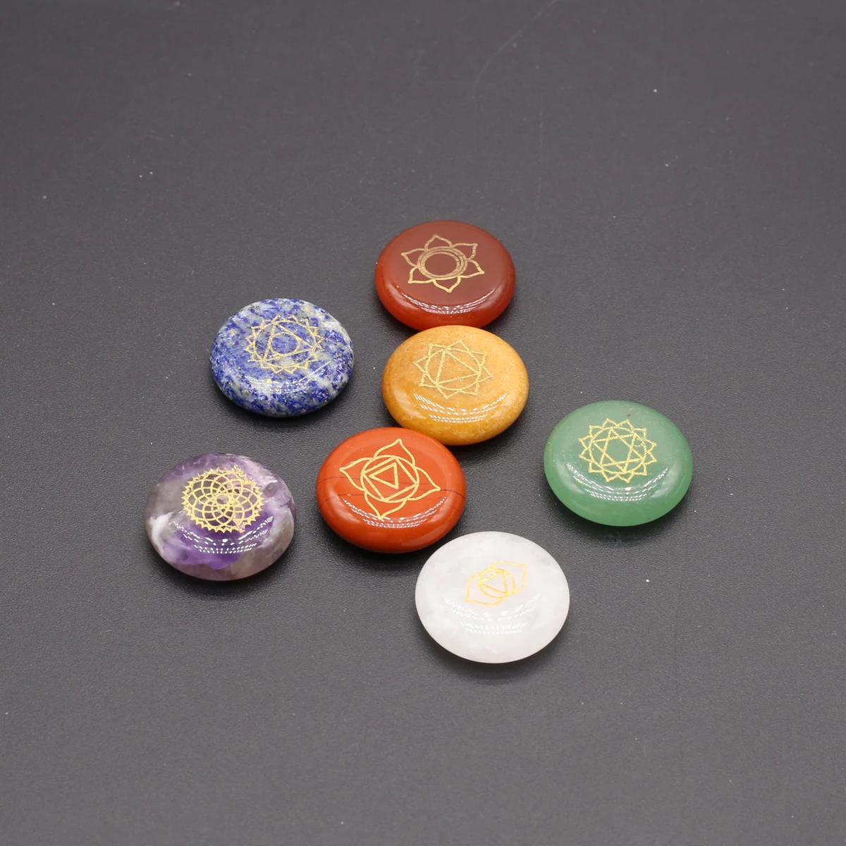 Pendule Chakra En 7 Pierres Précieuses - Avec Chaîne Métal Et Cristal De Quartz, Pour Radiesthésie Et équilibre énergétique