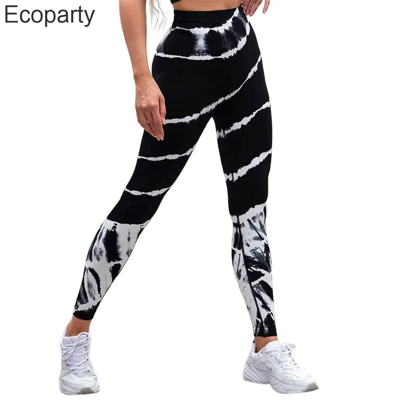 2023 New Seamless Leggings For Women Fashion High Waist Fitness Yoga Pants  Black White Stripe Butt Lifting Sports Gym Tights - AliExpress