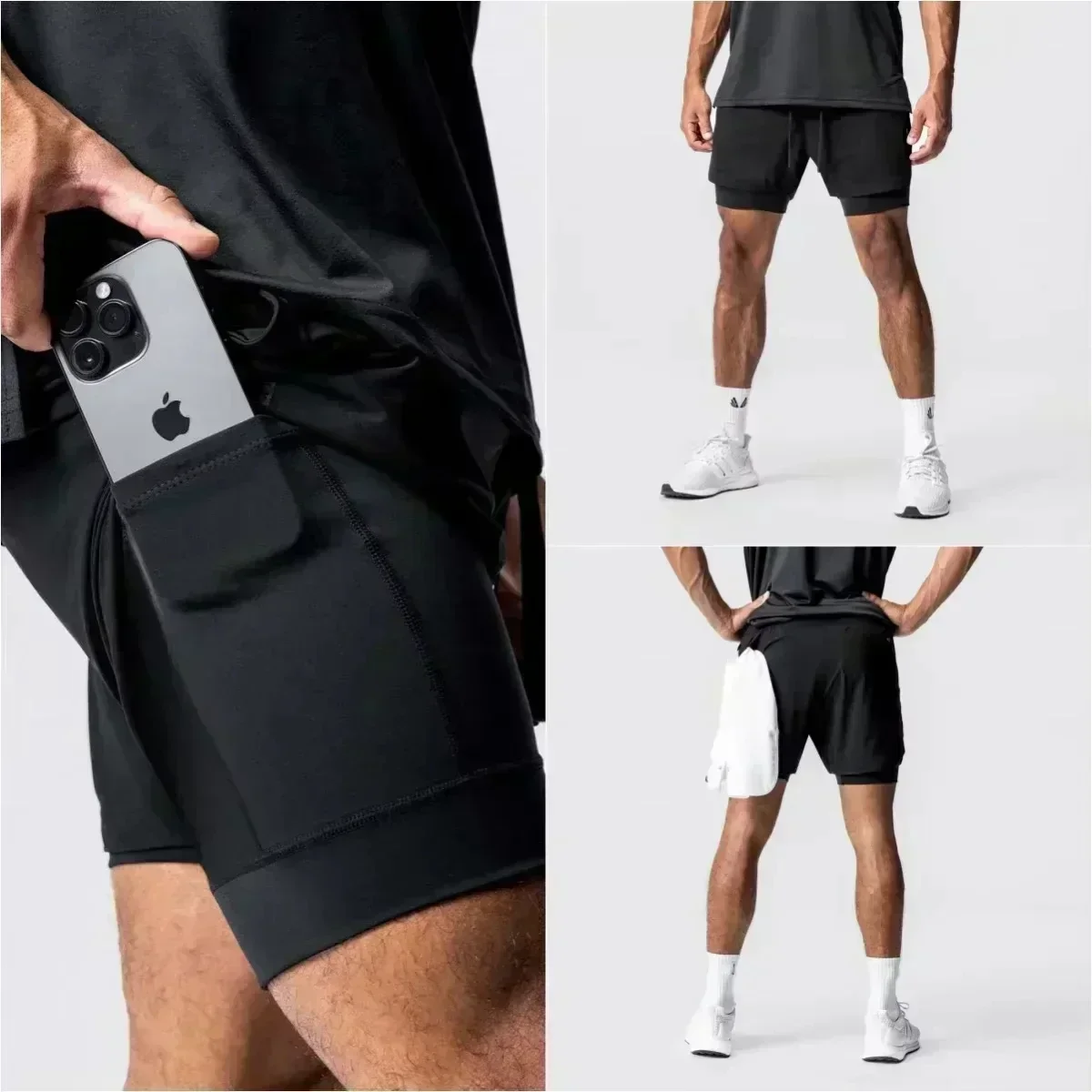 Black Clover Asta Dämon Mode 2025, neue Form, schwarze Shorts, Herren, Baumwolle, lässig, Sommer, Streetwear, Anime, Grafikdruck, Trainingshose – Detail 8