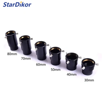 StarDikor 천체 망원경 어댑터용 익스텐션 배럴 나사 3 개, 구리 링 보호 고정, 2 인치
