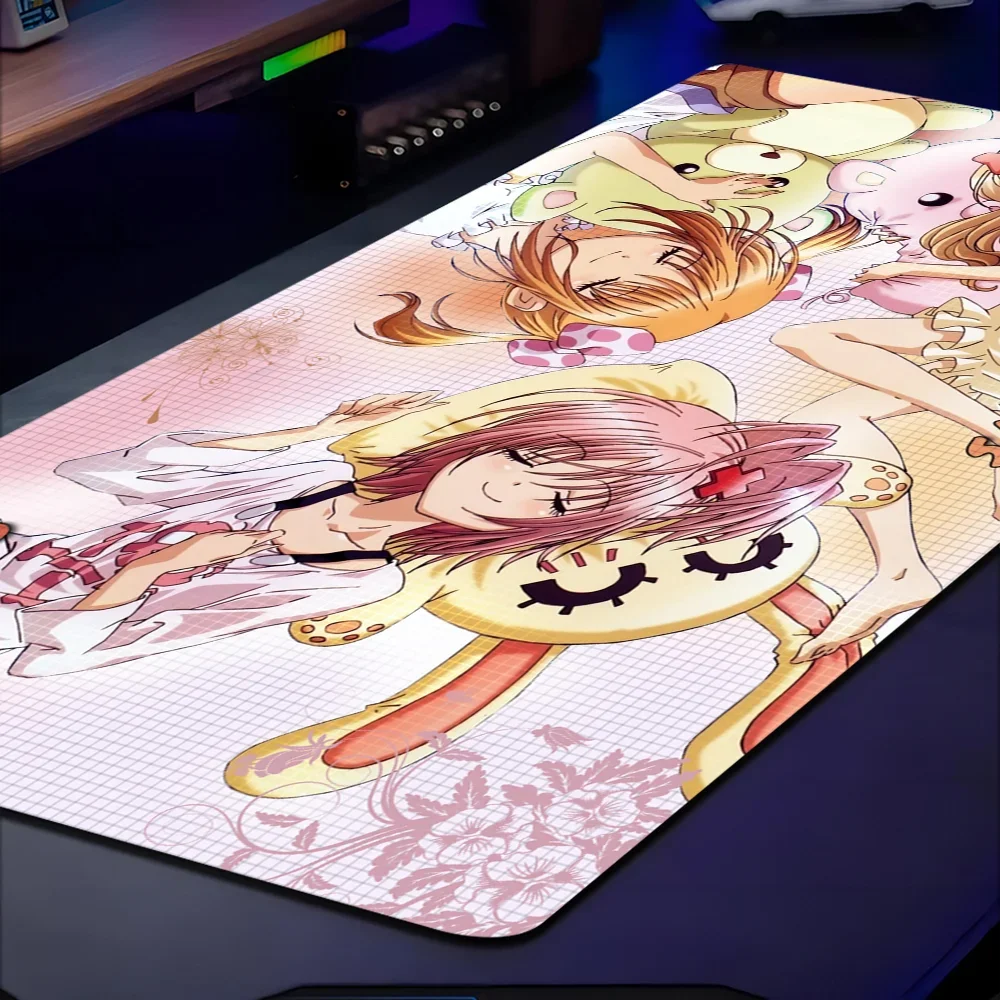 Shugo Chara Anime Cartoon XL Lockedge Office Desk Mat Table Keyboard Big Mouse Pad Laptop Cushion Non-slip For Teen Girls 4