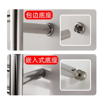 05289006 ห้องน้ํา 304 สแตนเลสสตีลอุ่นผ้าเช็ดตัวอุ่นกันน้ําเกรด Ip56 ไฟฟ้าเครื่องทําความร้อนผ้าเช็ดตัว R 2