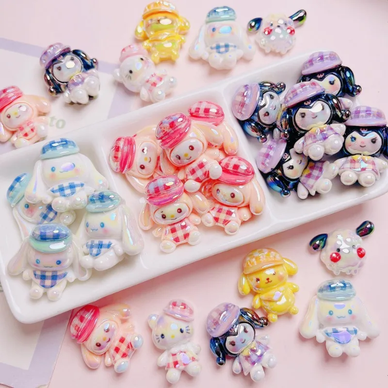 

Sanrio Pearl Color Resin Beads Cute 3D Melody Kuromikawaii Hello Kitty Cinnamoroll DIY Bracelet Necklace Accessories Wholesale