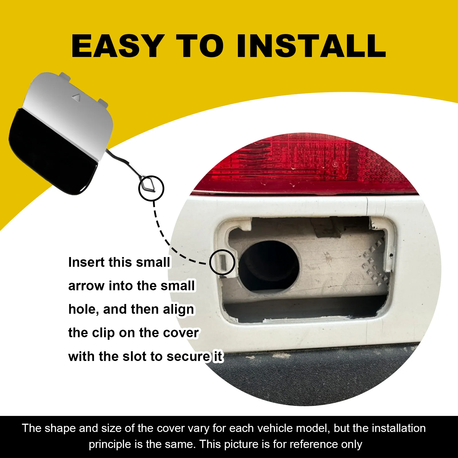 Front Bumper Tow Hook Cap Towing Eye Cover for Mercedes Benz W292 GLE 2015