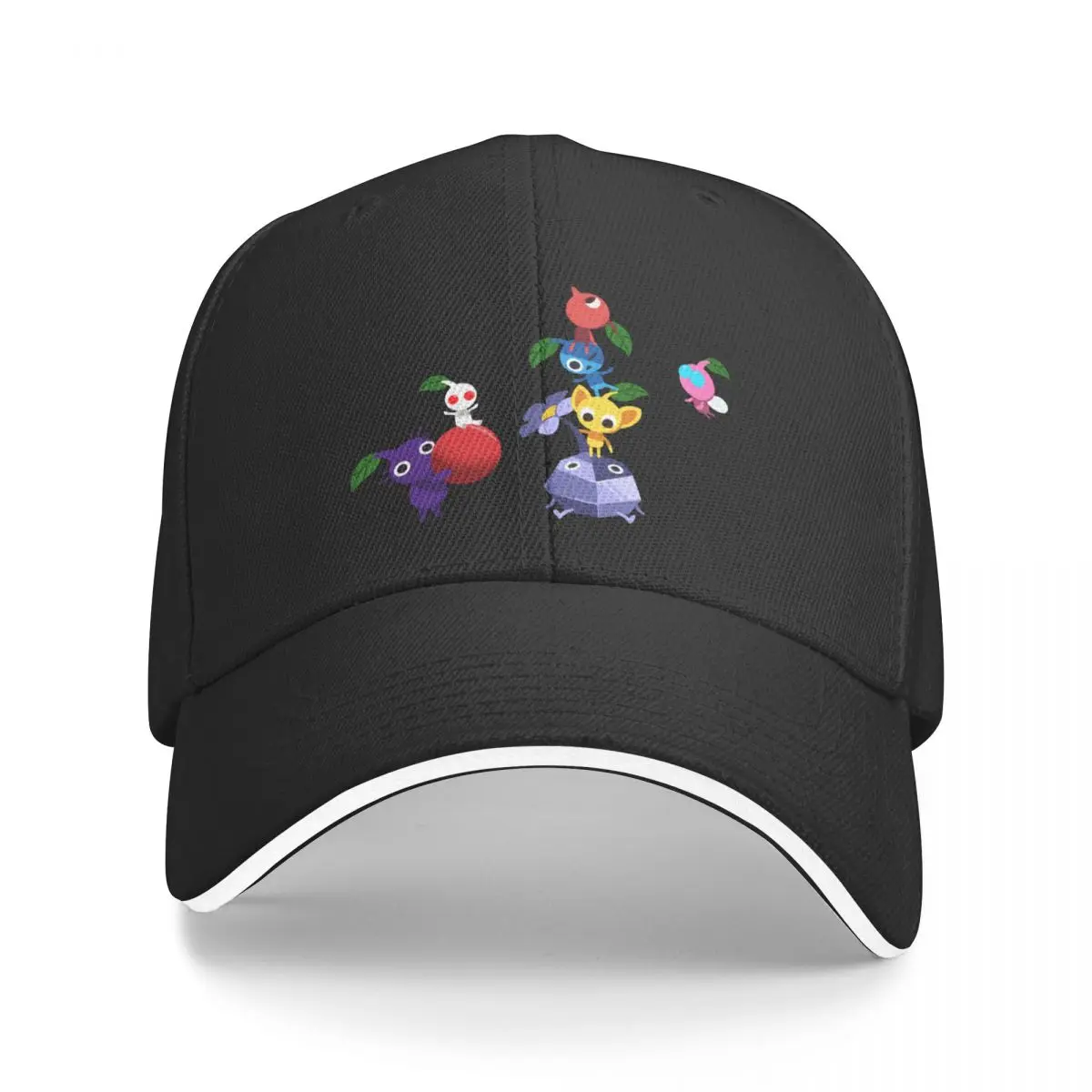 

New PIKMIN - Collage of Characters (on Grey) Baseball Cap Hat Man For The Sun Anime Mountaineering Golf Wear Men Women's