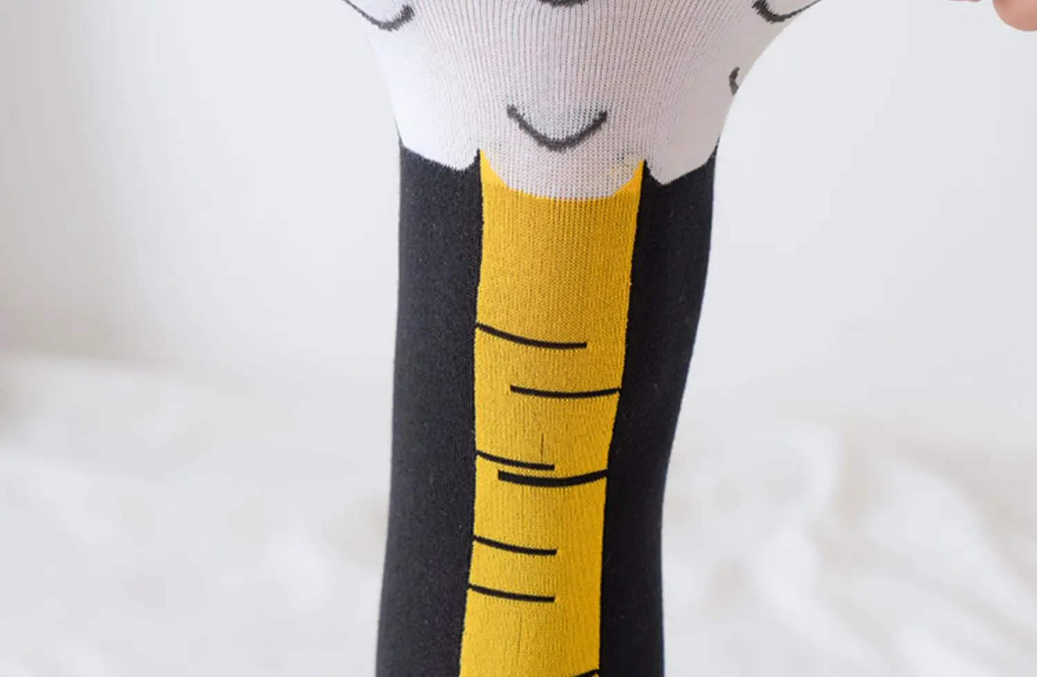 Chicken Feet Pattern Strumpfhosen Damen Kniehohe Straußen-Print-Socken Schlankmachende lange Strümpfe für die Herbst-Winter-Saison – Detail 15