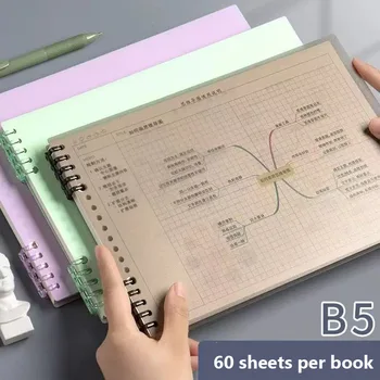 120 pagine B5 Mappa mentale Blocco note Griglia Planner Diario per ufficio a fogli mobili Notebook Sketchbook Notebook Taccuini Materiale scolastico