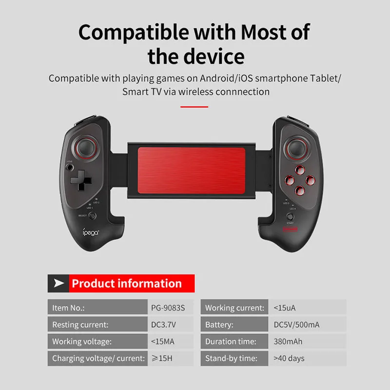 Ipega PG-9083SH Gamepad Bluetooth dengan Joystick Hall untuk