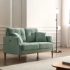Living Space 2 Seater Sofa Loveseat Waterproof Fabric Baby Blue USB Charge 2