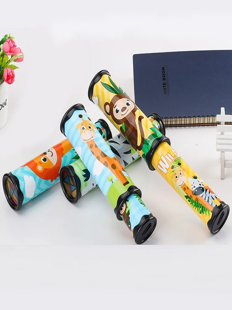 Children Toys Optical Prism 2PCS Scalable Rotating Kaleidoscopes Extended Rotation Adjustable Fancy Colored World Baby Toy Children Autism Kid Toy