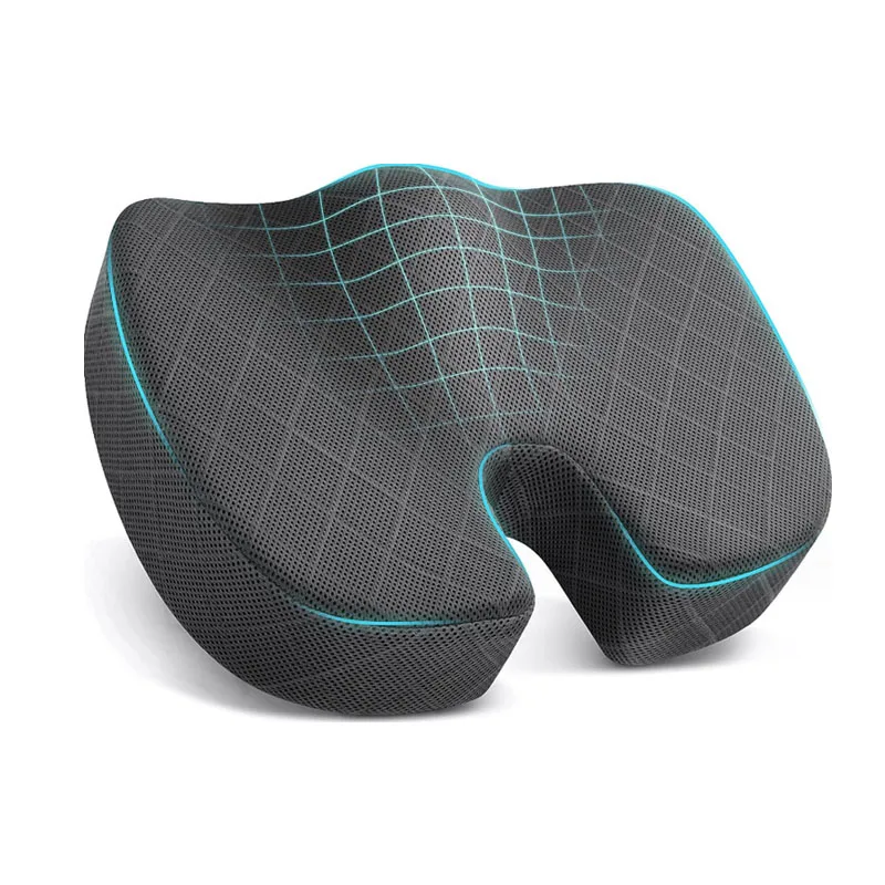 Travel Coccyx Seat Cushion Memory Foam U-Shaped Pillow for Chair Cushion Pad Car Office Hip Support Massage Orthopedic Pillow