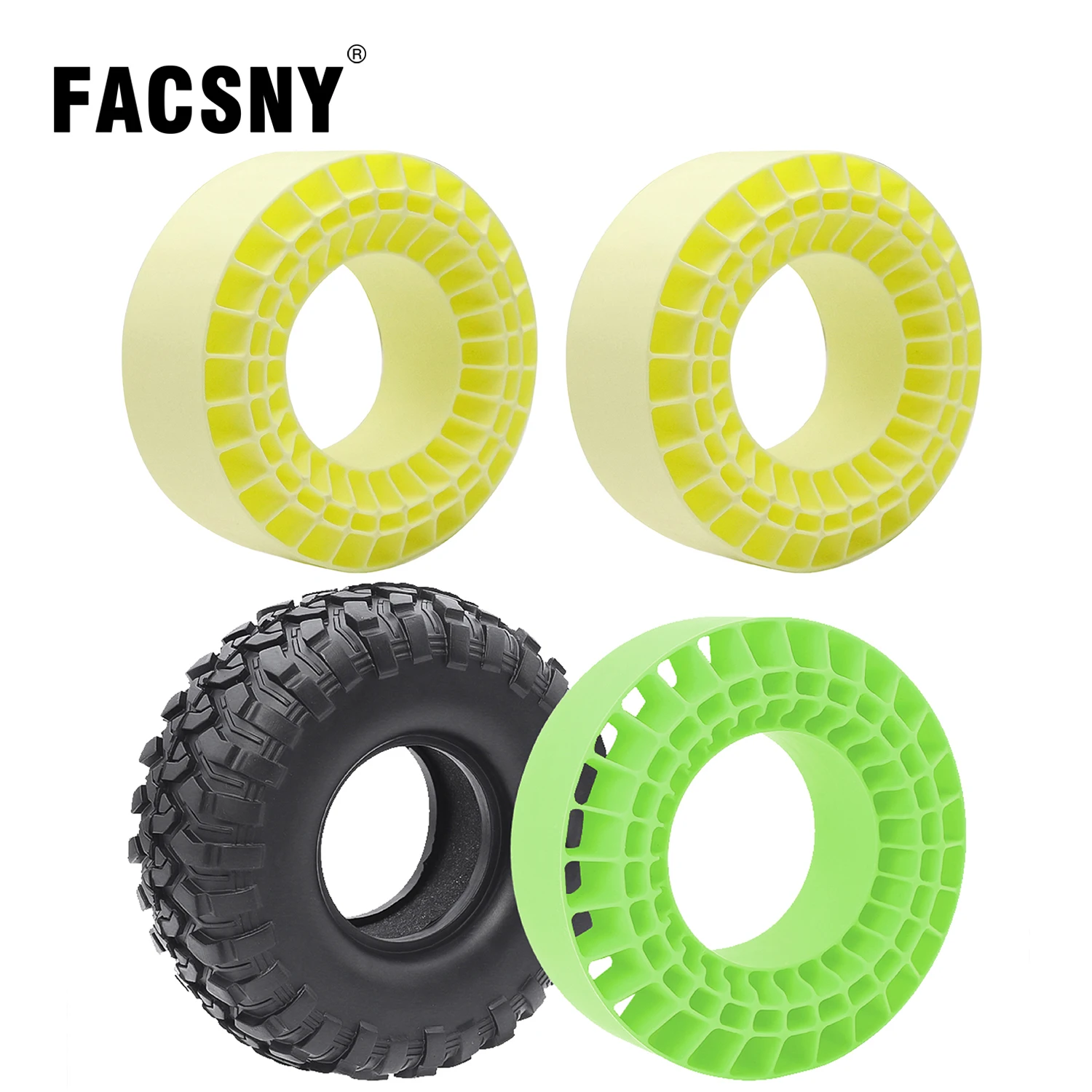 2,2" wasserdichter Reifeneinsatz aus Silikonkautschuk, Schaumstoff, passend für 132–134 mm (5,25" Außendurchmesser), 2,2" Reifen für 1/10 RC Crawler SCX10 Capra TRX4 DIY