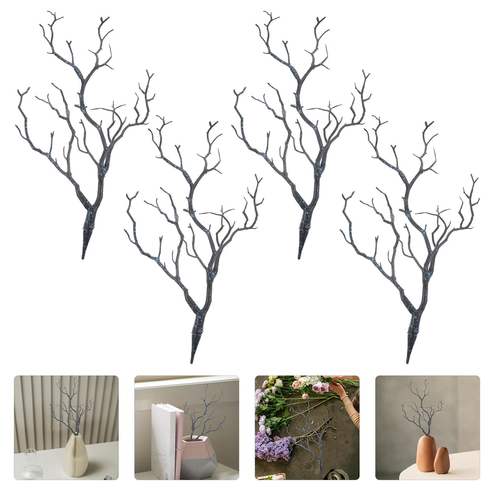 

Artificial Curly Willow Branches Halloween Darkness Witch Antler Headband Decorative Dry Tree Twigs Plant Sticks Vase