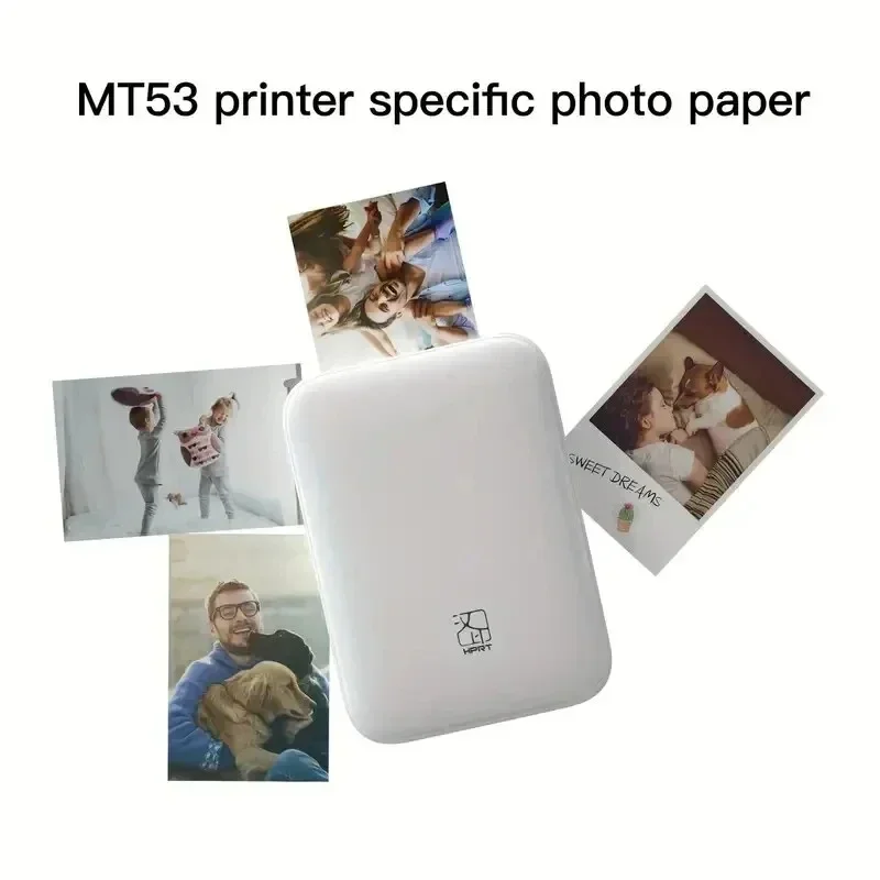GlowMartHPRT MT53 Mini Pocket 3 Inch Mini Bluetooth Wireless Photo Printer Portable Color Photo Printer Usb Printers &