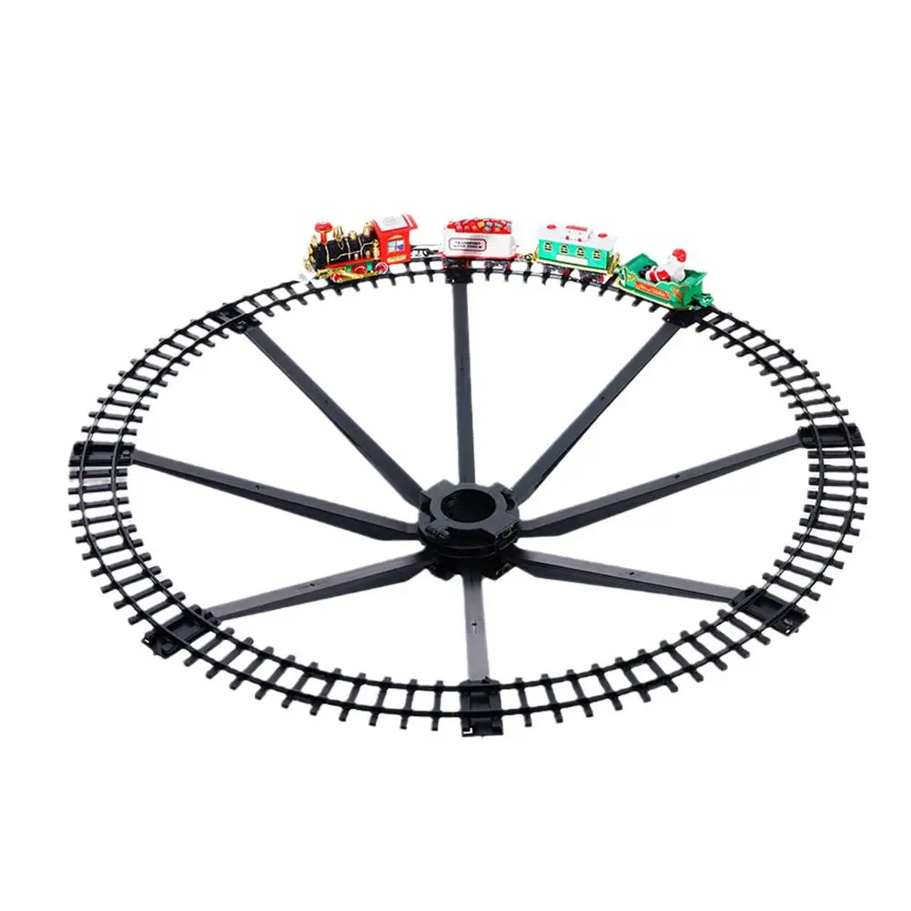 Christmas Train Set Simulation Head Electric Railway Train Rail Set Christmas Tree Decro DIY Gifts For Kids