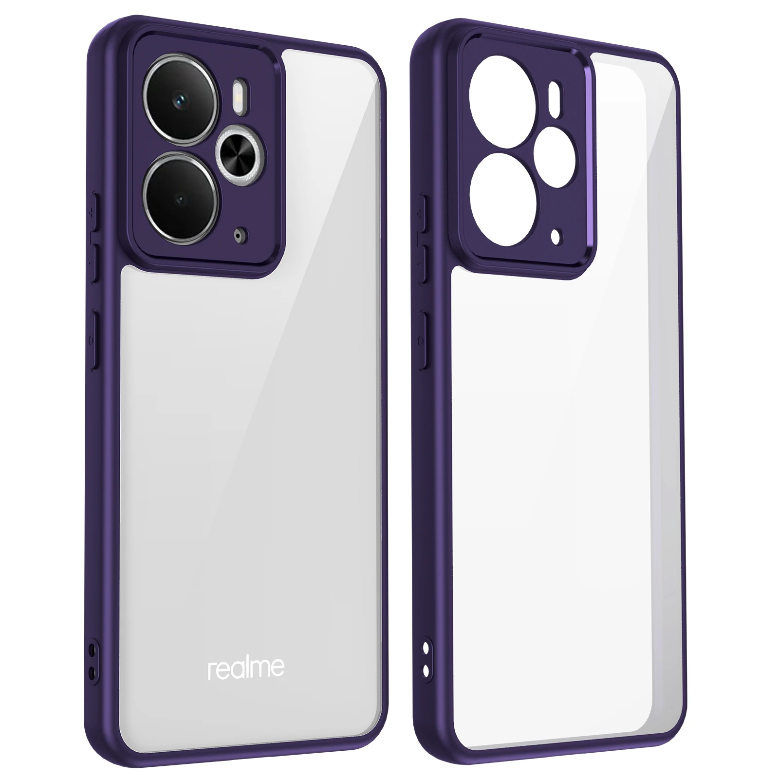 Clear Shockproof Phone Case with Hard Acrylic Back Protection