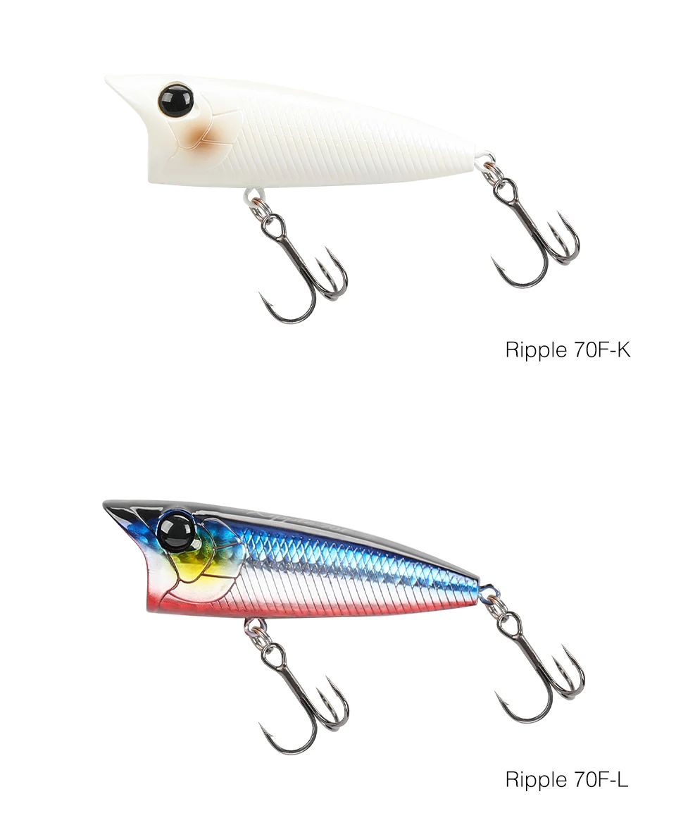 TSURINOYA Popper Angeln Locken WELLIGKEIT 70F 70mm 12g Topwater Harten Köder Für Bass Hecht Lange Casting Schwimm Wobble oberfläche Modell – Detail 19