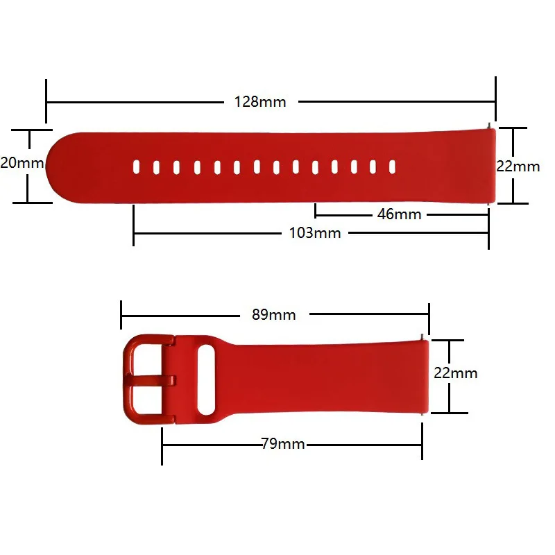 Silicone Strap with Case for Smart Watch, 22mm, Compatible with Watch 5 Active Lite