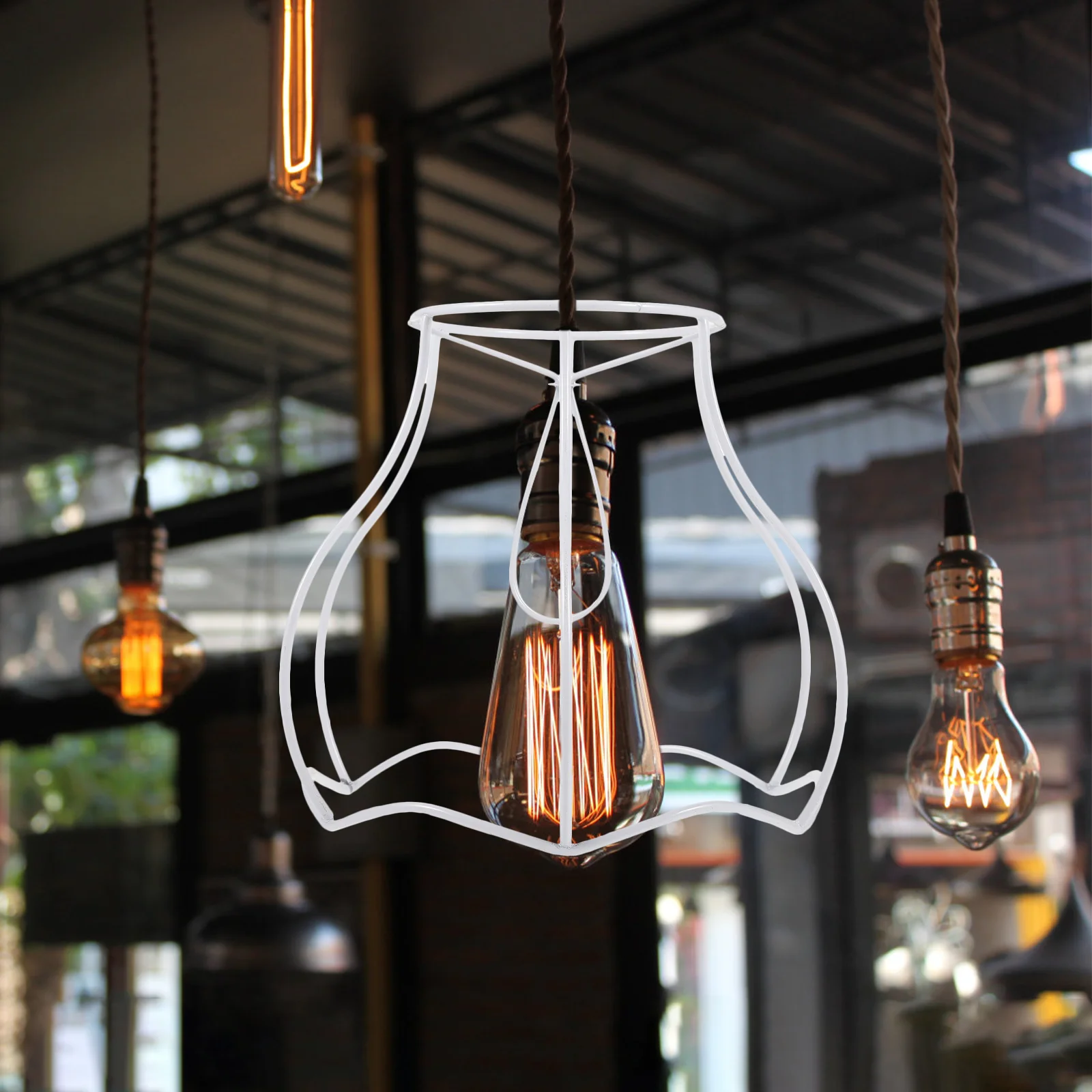 

Wire Lamp Shade Frame Clip Lampshade Frame Scallop Diy Dome Light Bulb Guard Shade Cover Accessory Bedroom Living Room