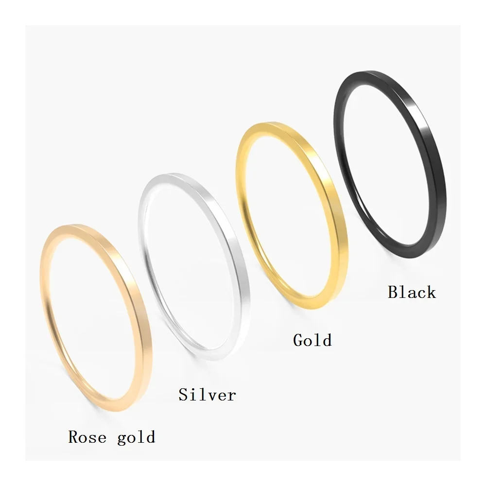 Women Stainless Steel Rings US size 3-10