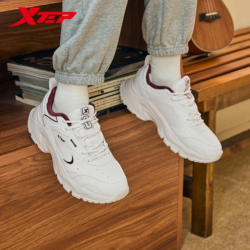 Xtep Cotton Shoes For Women 2024 Winter Warm Soft Sports Shoes Trendy Retro Durability Comfortable Sneakers 876418370026