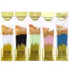 10Pcs/set Nylon Hair Artist Paint Brush Set Watercolor Acrylic Paintbrush Professional Colorful Oil Painting Brushes 5