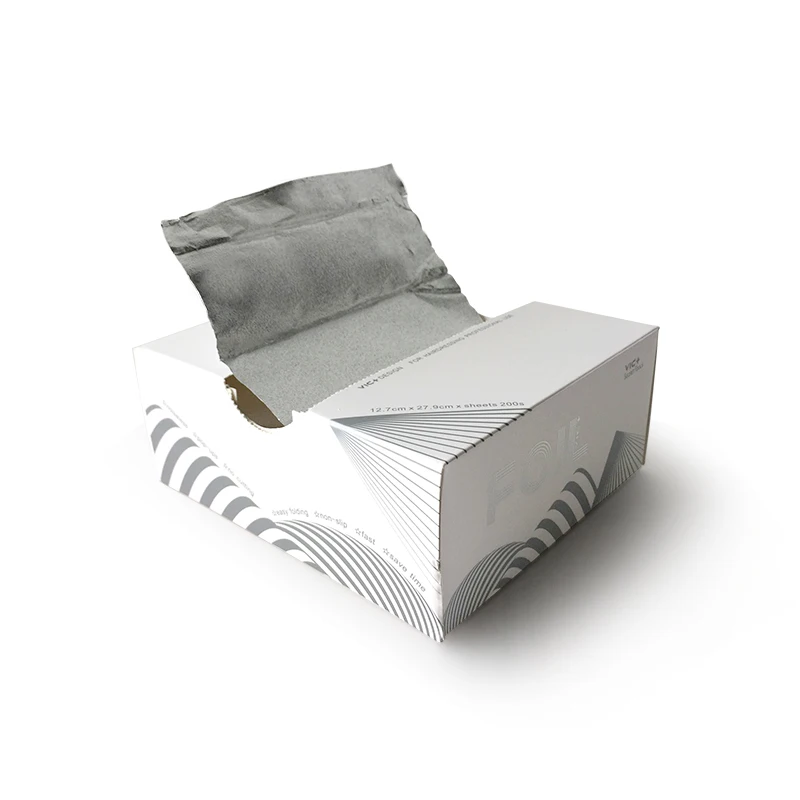 Silver Embossed Pop Up Hair Foil Sheets Aluminum Foil Highlighting Salon Barber Bleaching Application 200 Sheets