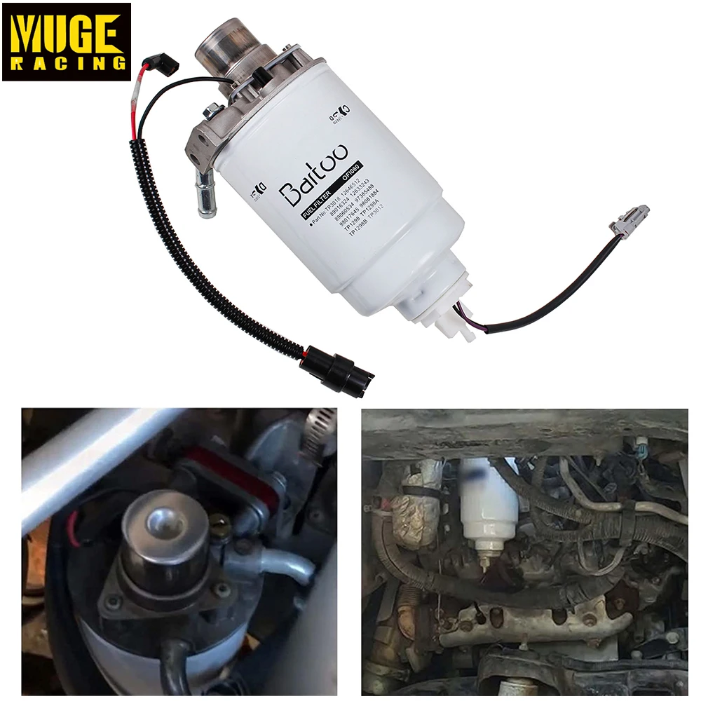 Flagship Stores New Fuel Filter with heater for GMC,Duramax Enginebillet aluminum and 2 bolts