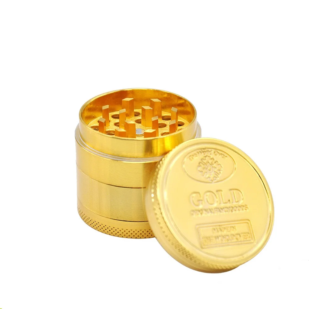 Evilsmoking 4 Strati 40Mm In Lega Di Zinco Fumo Grinder Grinder Classic Gold Manual Mini Spice Herb Tobacco Crusher Accessori Per Fumatori