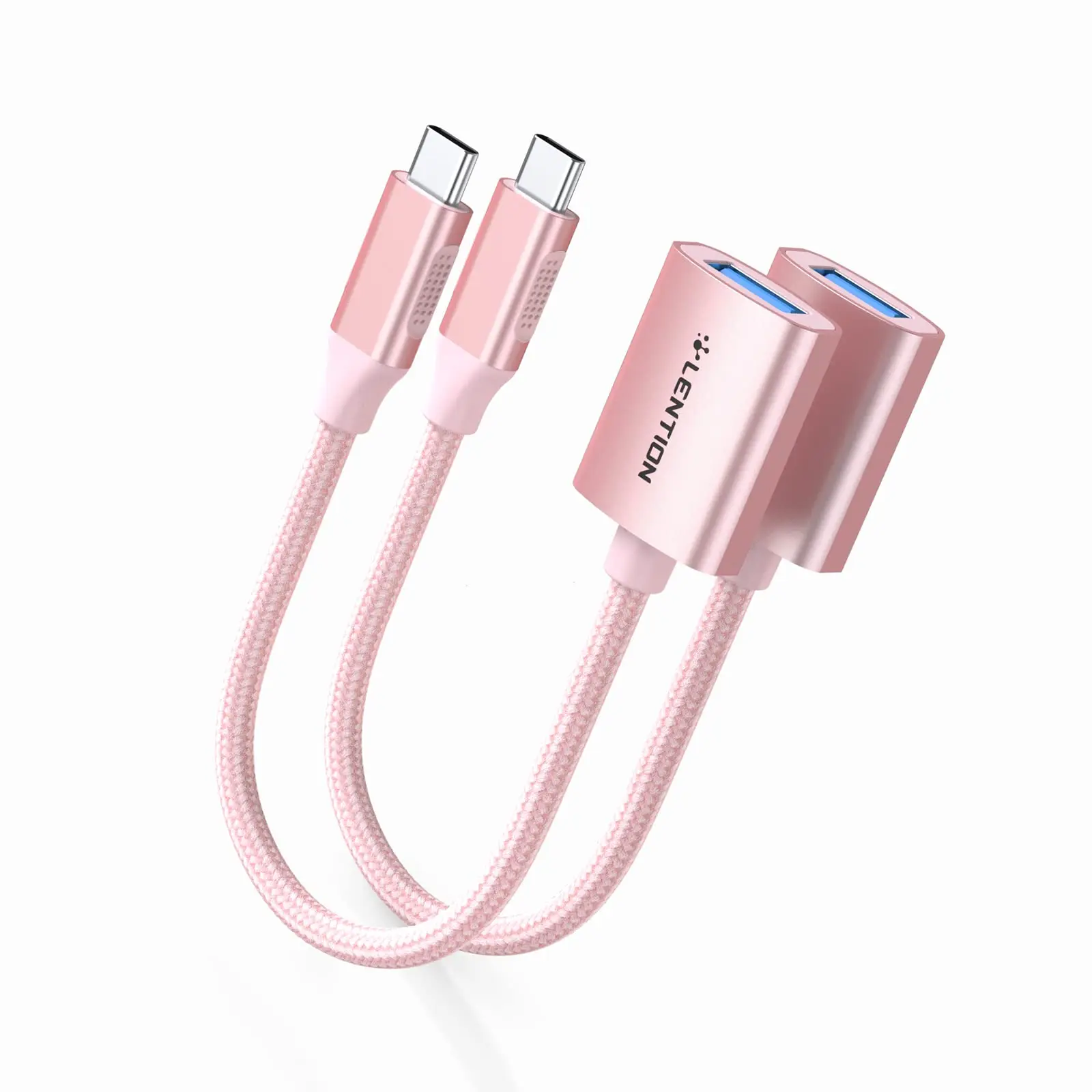 Lention USB C to USB 3.0 Adapter 2Pcs Type C Male to USB 3.0 Female OTG Converter 2023 MacBook Pro New iPad Pro/Mac Air/Surface