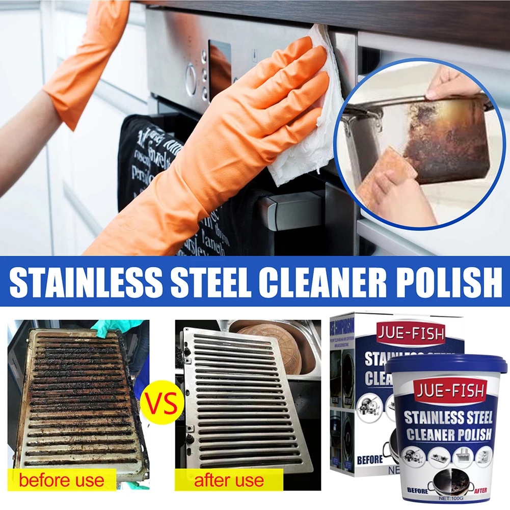 Washing Pot Bottom Scale Strong Cream Detergent Removes Residue Sink and Pots & Pans Cleaner Daily Appliance Kitchen Cleaner 4
