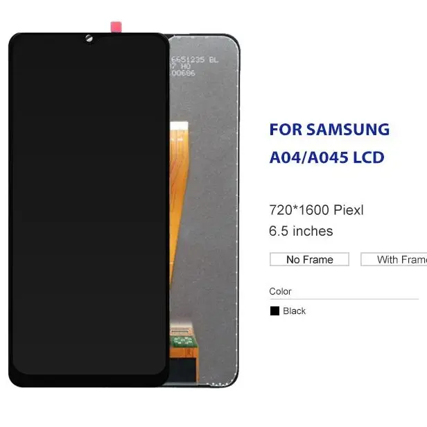 

1Pcs Display For Samsung Galaxy A04 LCD Touch Screen Digitizer A045F A045M SM-A045F/DS A045 Assembly Free Shipping