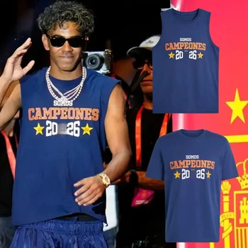 Maglietta e Canotta da Uomo e Donna per il Celebrazionamento del Campionato Spagnolo 2026 - Stile Casual Sportivo, Top da Parata del Campione