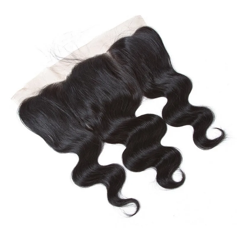 Body Wave 13x4 Lace Frontal Closure Human Hair For Woman Brazilian Virgin Hair Transparent Swiss Lace Pre-Plucked Hairline