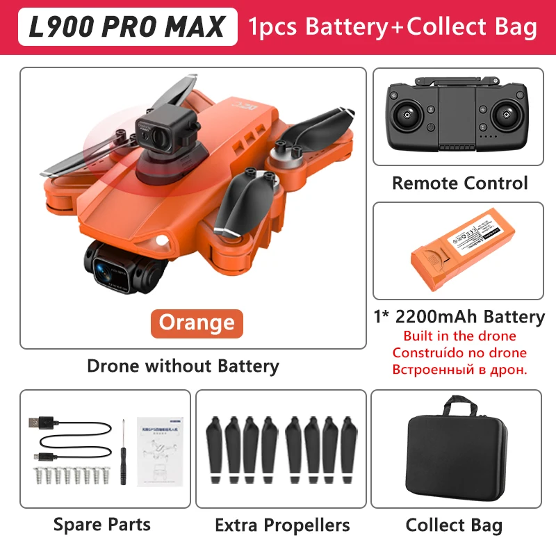 thumbnail image 1 of Dron profesional L900 Pro SE con GPS, cámara 4K HD, 5G, WIFI, FPV, cuadricóptero con motor sin escobillas, drones RC plegables para niños, juguetes, 1 of 5