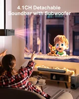 ULTIMEA 4.1CH TV Soundbar with Subwoofer,2-IN 1 Detachable Bluetooth Soundbar, Bass Adjustable,3EQ Modes TV Sound Bar Speakers 2