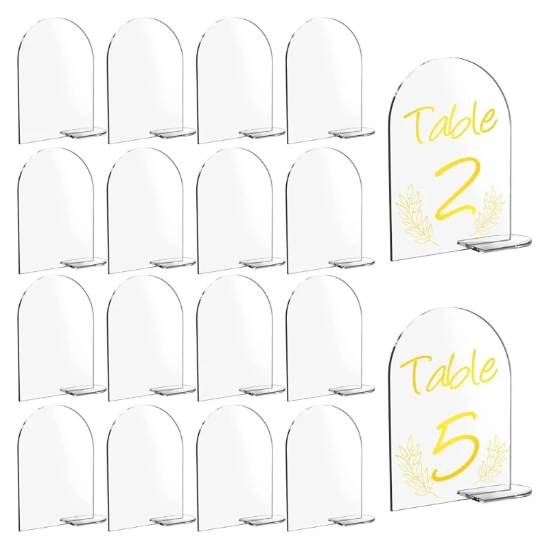 

20pcs Acrylic Number Signs for Wedding Table Signs DIY Blank Signs Decor Plate Wedding Table Decoration for Banquet