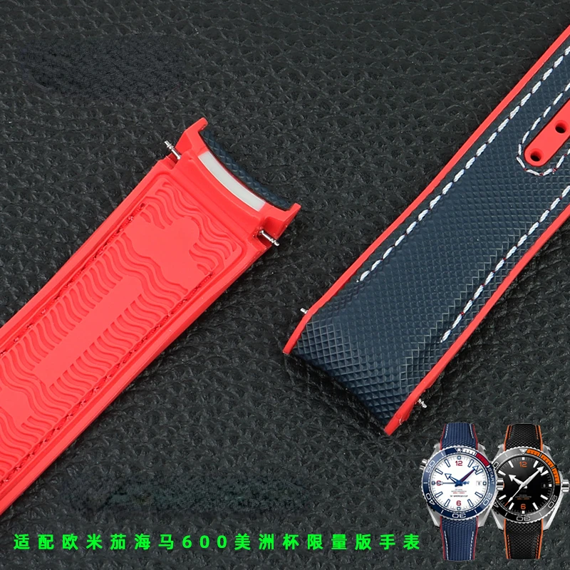 SCHIK Nylon Watch Strap for Omega Seahorse 215.32 OCEAN Universe Super 600 America Cup Limited Edition Canvas Waterproof