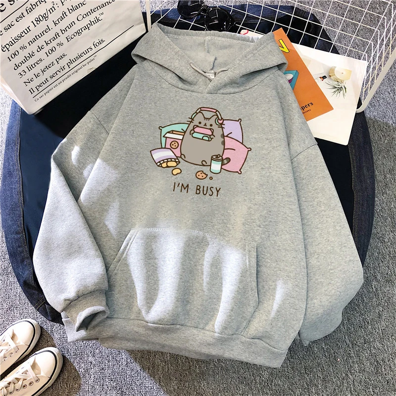 Funny The Cat Hoodie Women's Fashion Kawaii Pattern Hoodie Unisex Men's Hoodie Simple Casual Long Sleeve Coat Men's New Tops