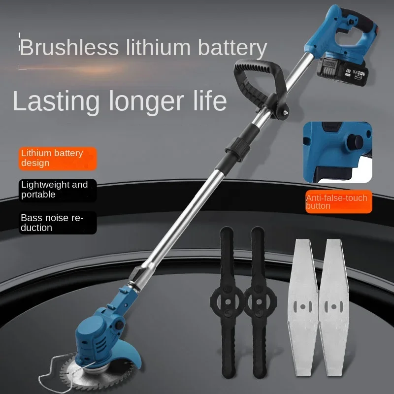 Cordless Lawn Mower Handheld Electric Grass Trimmer Adjustable Garden Tools For Makita 18V Battery