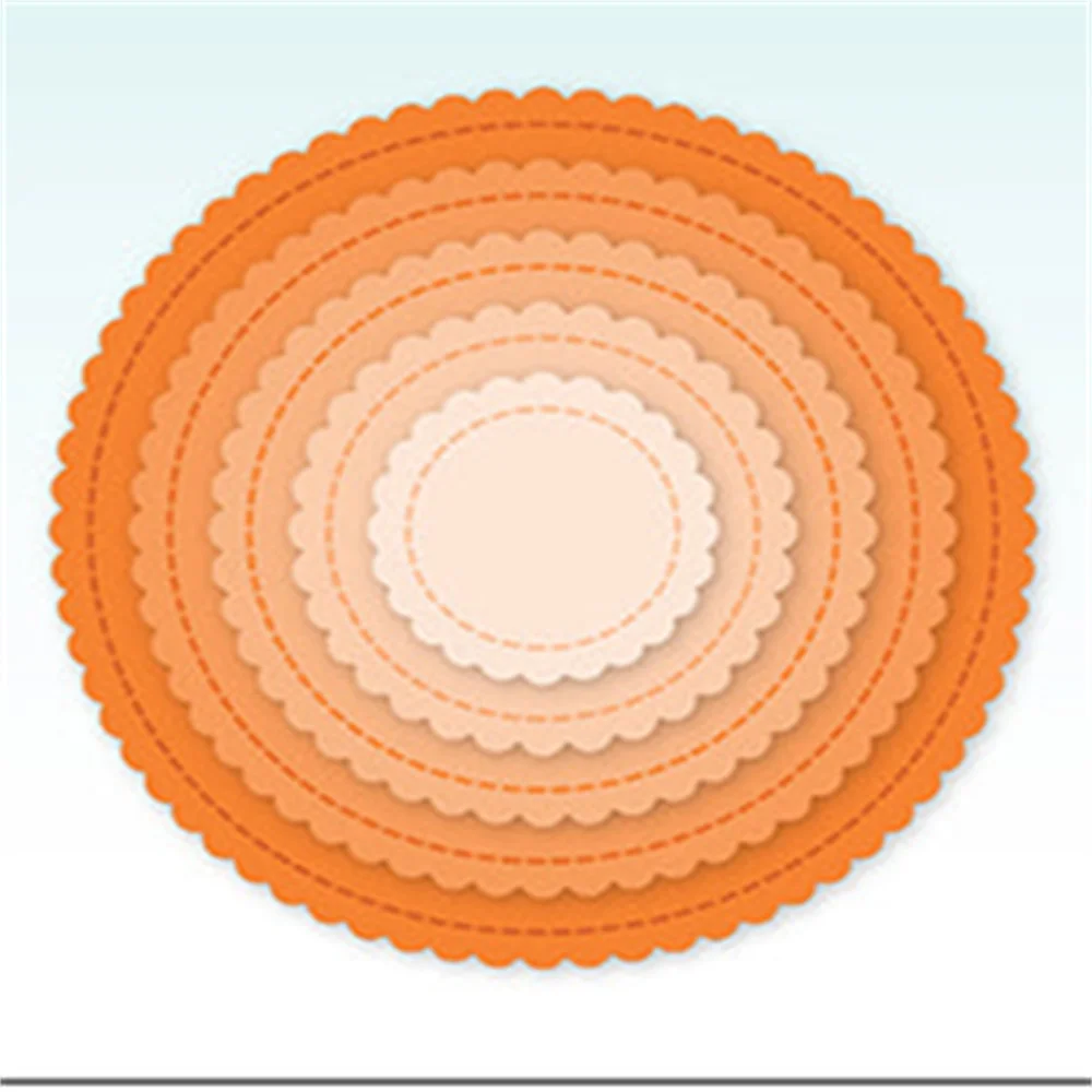 

Scallop Circle 2024 New Metal Cutting Dies Cut DIY Scrapbooking Paper Craft Handmade Make Album Card Punch Embossing Template