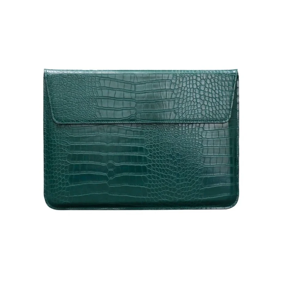 Custom Leather Laptop Sleeve - Personalized Unisex Envelope Pouch