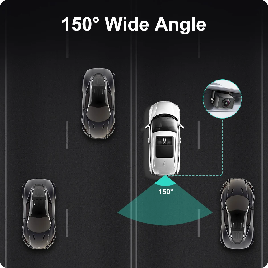 AHD1080P ADAS AI 지능형 추적 인식 자동차 후방 주차 카메라, 보행자와 차량 감지 및 경고 816