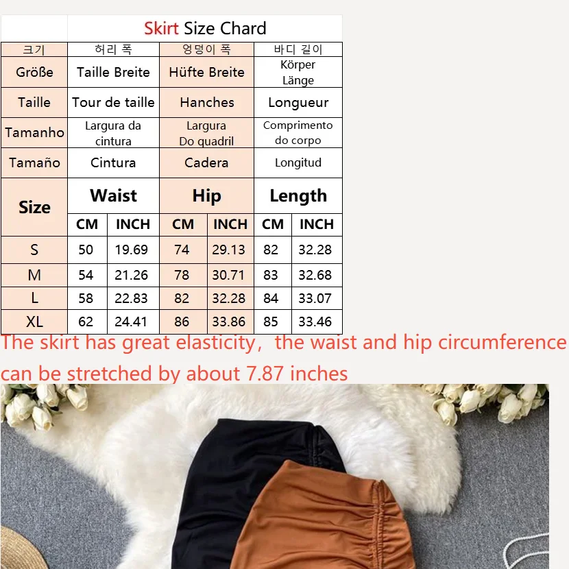 Women Clothes Office Lady Wrap Buttock Sexy Midi Skirt Elegant Solid Draped Irregular Lace up Drawstring Folds High Split Dress