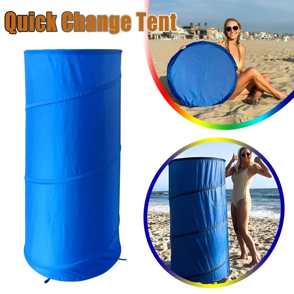 Pop Up Changing Room Tent 68x150cm Portable Privacy Pod Oxford Cloth Blue