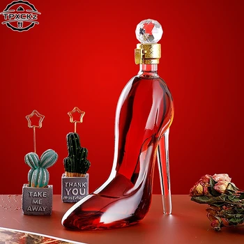 375ml 700ml High-Heels Shoes Shaped Whisky Decanter Glass Crystal Merlot Rum Vodka Wine Bottle Liquor Dispenser Bar Tools 1