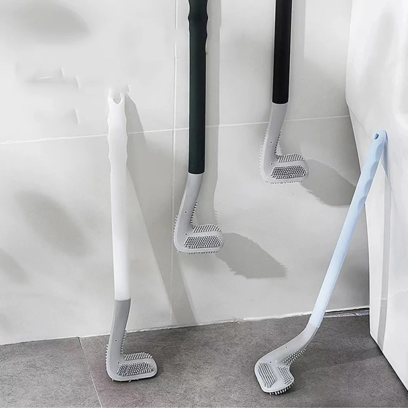 Enhanced Silicone Curved Bathroom Toilet Brush