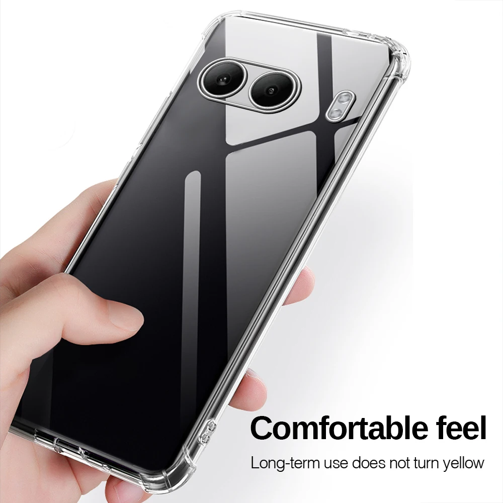 Transparent Shockproof Airbag Case with Camera Protection - TPU Soft Cover for OnePlus Nord 4 5G (2024)